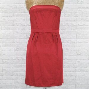 LIMITED EDITION Dress Strapless Mini Pleated Cocktail Form Bodycon Tube Red 6